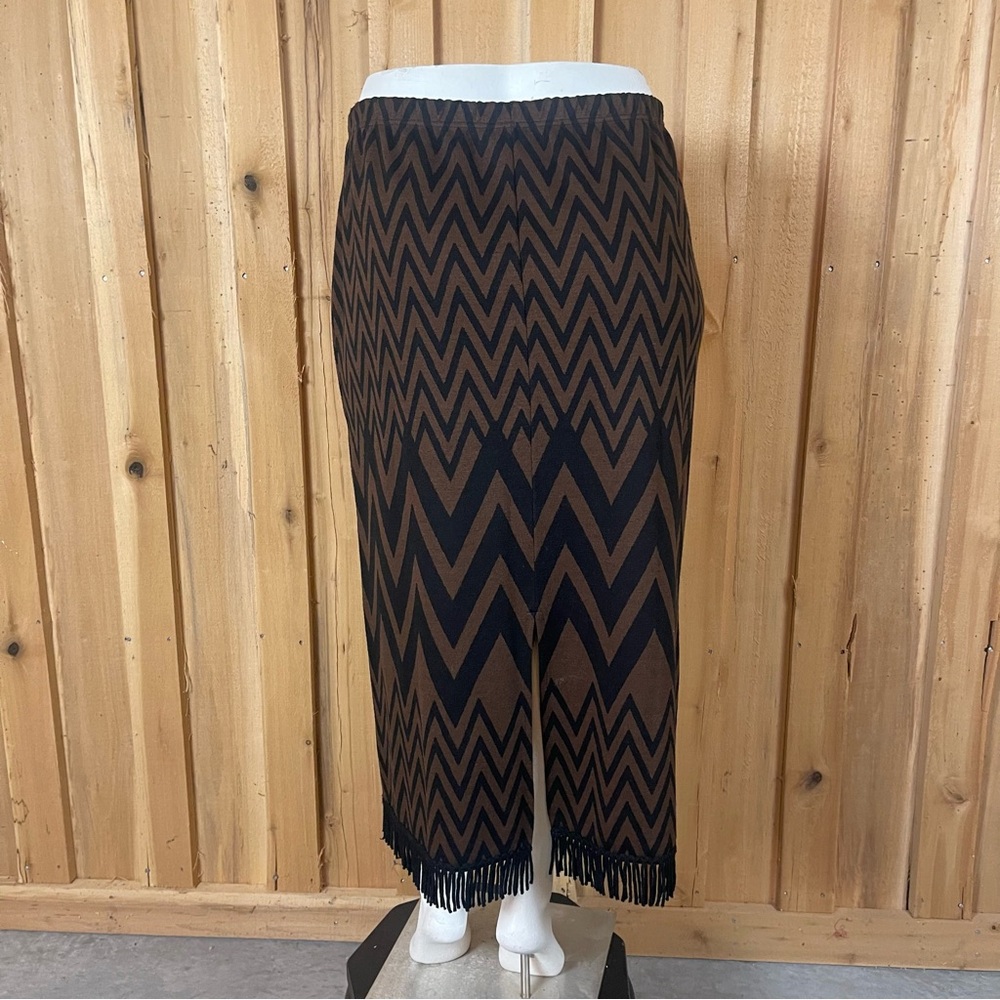 Lemmie For Nina Leonard Women’s Fringed Plus Size Skirt Size 2X - Picture 4 of 4